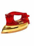 National Red Transparent Dry Iron with Golden Soleplate 400W