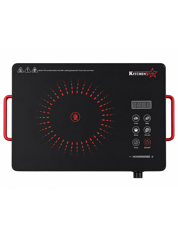 Kitchenstar DT10W 2200W Ceramic Electric Cooker with Touch Control & Digital Display