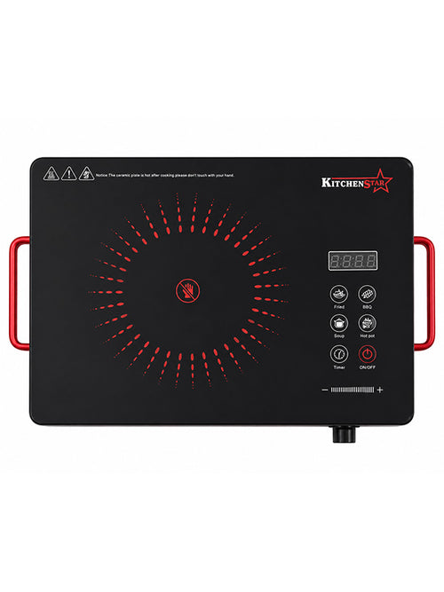 Kitchenstar DT10W 2200W Ceramic Electric Cooker with Touch Control & Digital Display