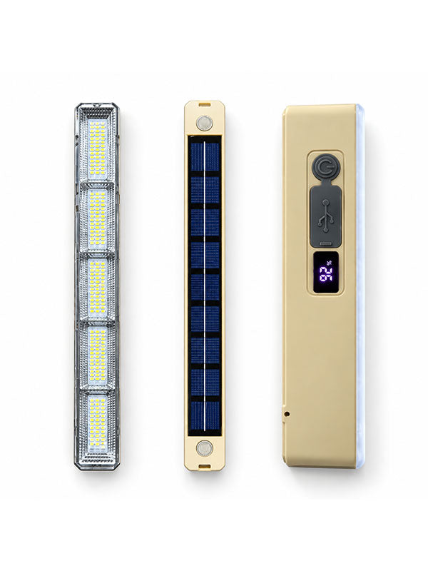 Portable Solar Outdoor LED Light with solar panel and digital display