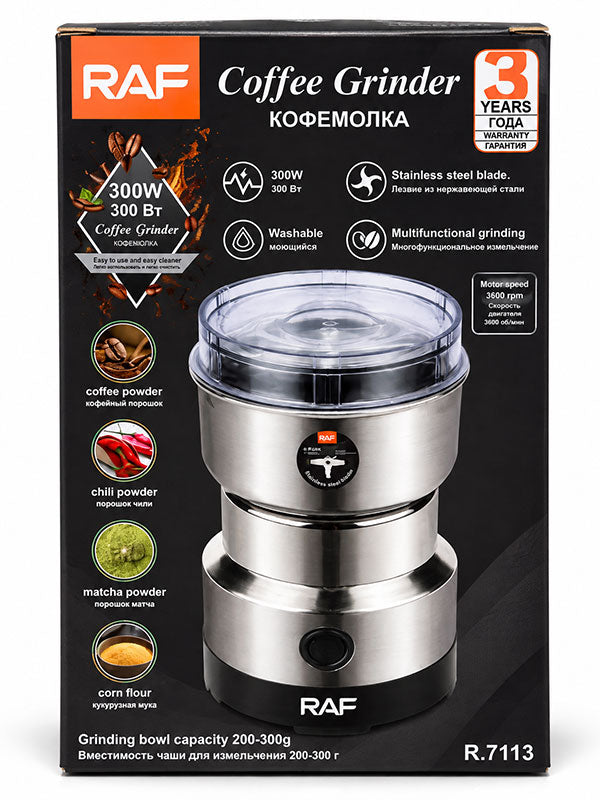 RAF R.7113 300W Coffee Grinder packaging